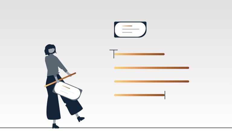 Professionista crea contenuti testuali per strategie di comunicazione digitale