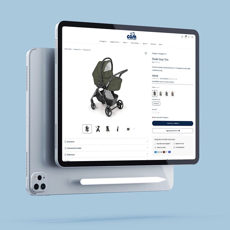 CAM proprietary e-commerce platform